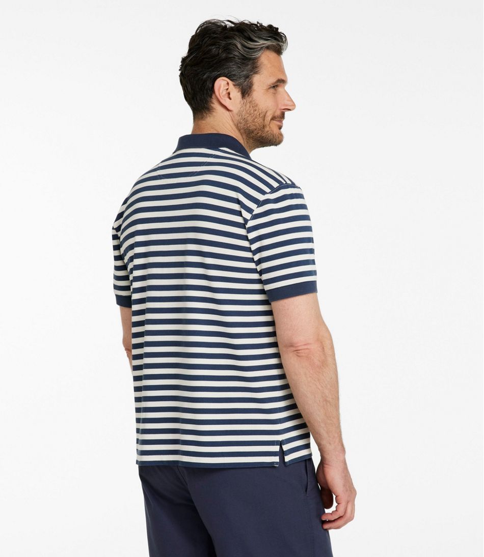 L.L.Bean | Men's Casco Bay Rugged Polo, Short-Sleeve, Stripe