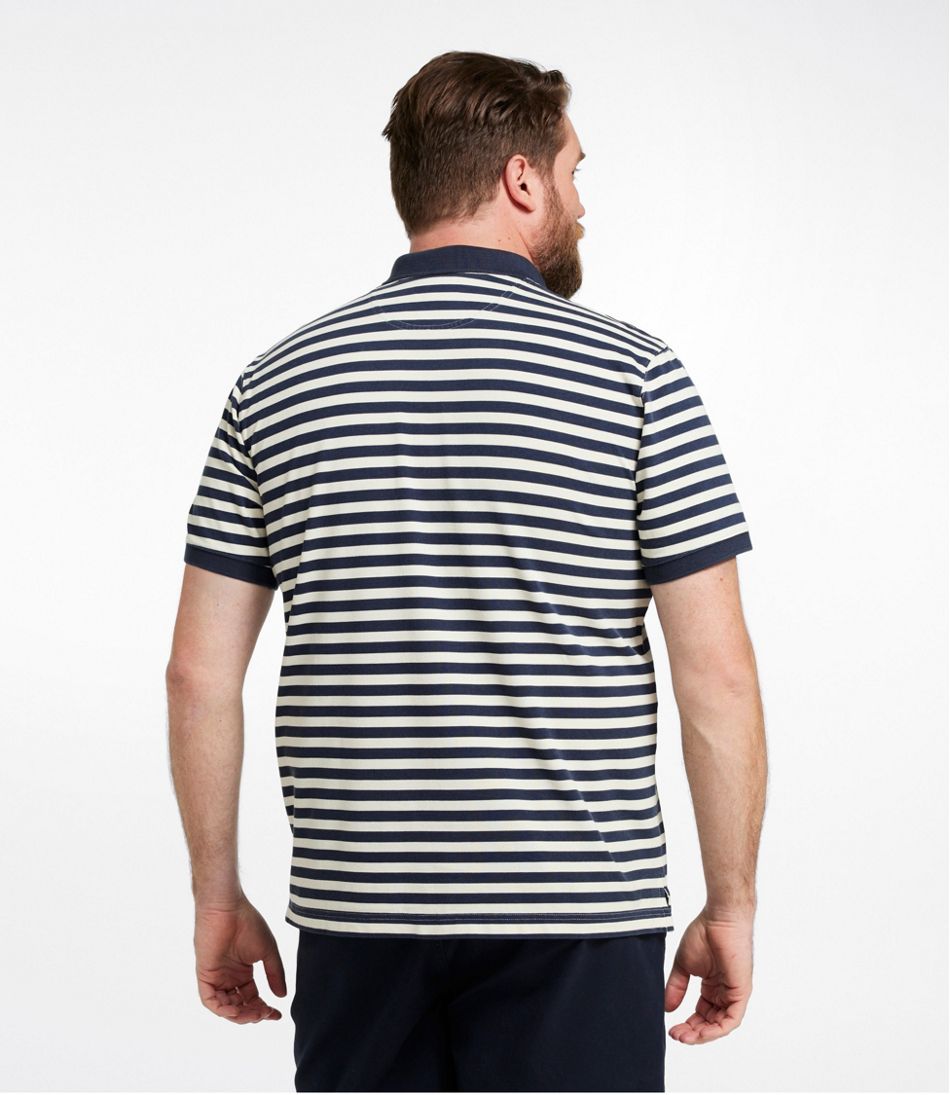 L.L.Bean | Men's Casco Bay Rugged Polo, Short-Sleeve, Stripe
