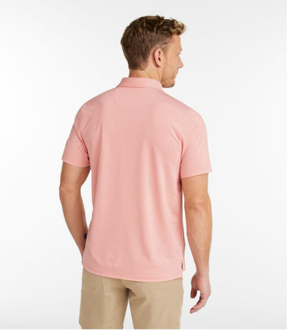 L.L.Bean | Men's Comfort Stretch Performance® Party Polo, Slightly Fitted, Short-Sleeve, Stripe