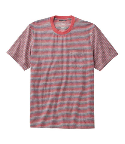 L.L.Bean | Men's Comfort Stretch Performance® Pima Pocket Tee, Short-Sleeve, Stripe