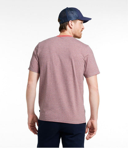 L.L.Bean | Men's Comfort Stretch Performance® Pima Pocket Tee, Short-Sleeve, Stripe