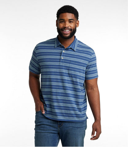 L.L.Bean | Men's Lakewashed Performance Polo, Short-Sleeve, Stripe