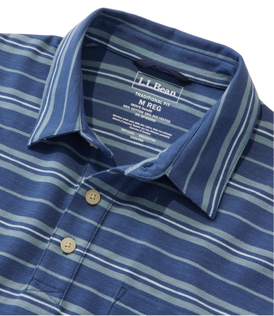 L.L.Bean | Men's Lakewashed Performance Polo, Short-Sleeve, Stripe