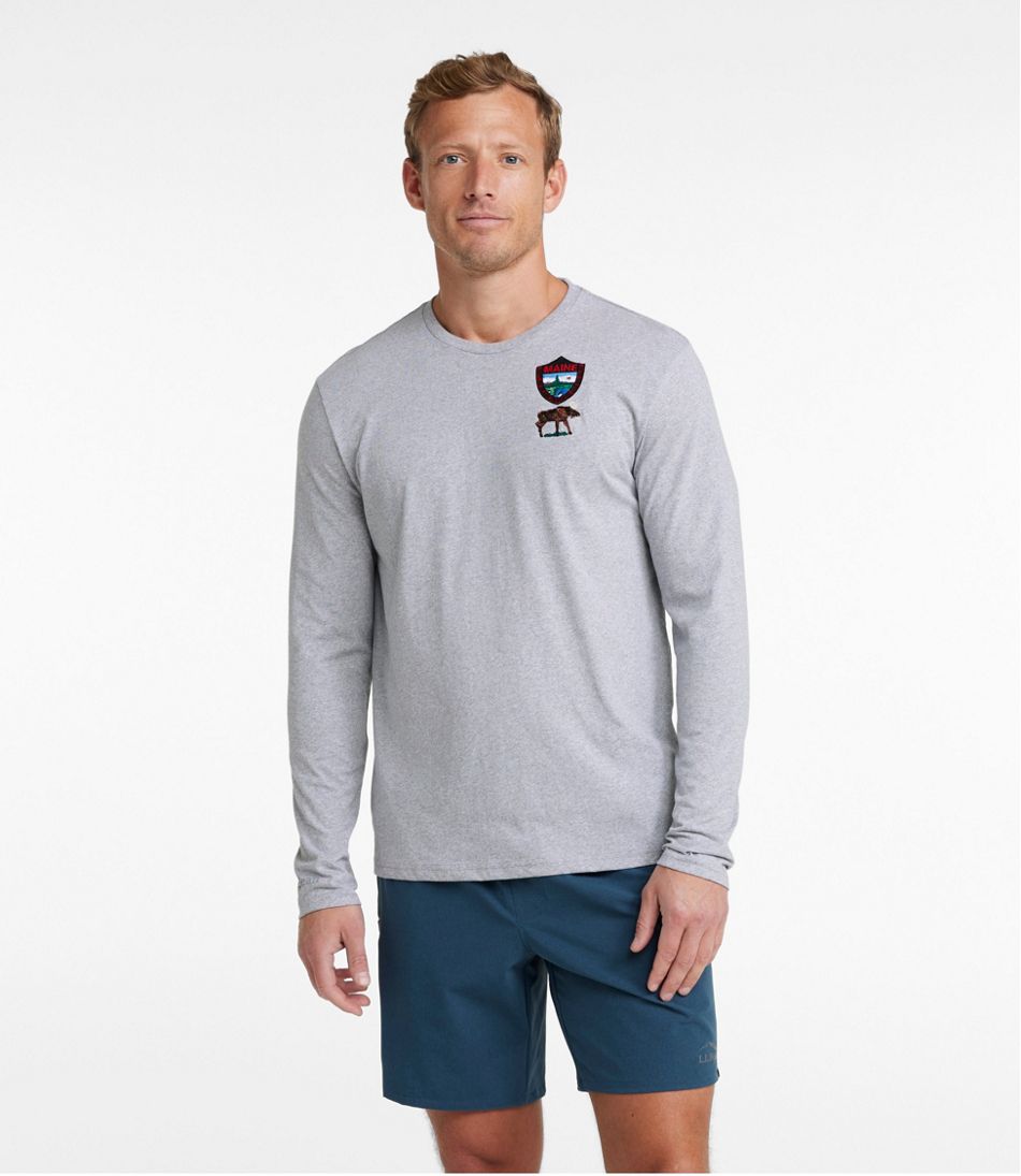 L.L.Bean | Men's MIF&W Tee, Long-Sleeve Moose