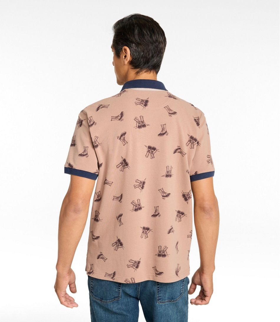 L.L.Bean | Men's Casco Bay Rugged Polo, Short-Sleeve, Print