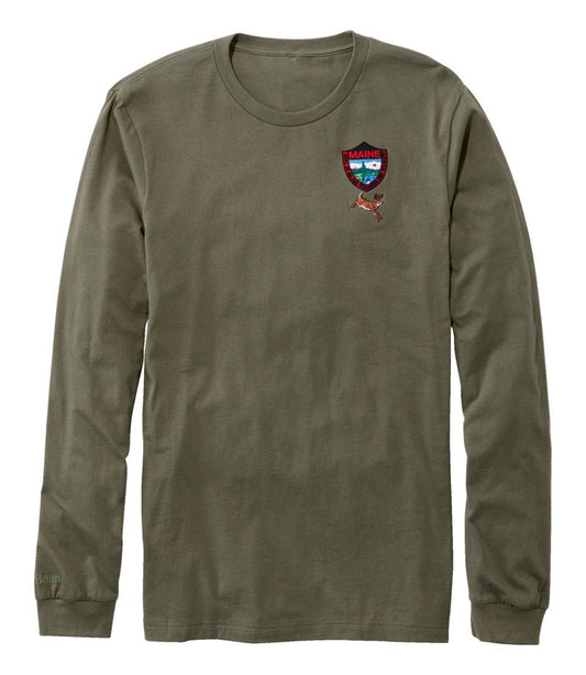 L.L.Bean | Men's MIF&W Tee, Long-Sleeve White-Tailed Deer