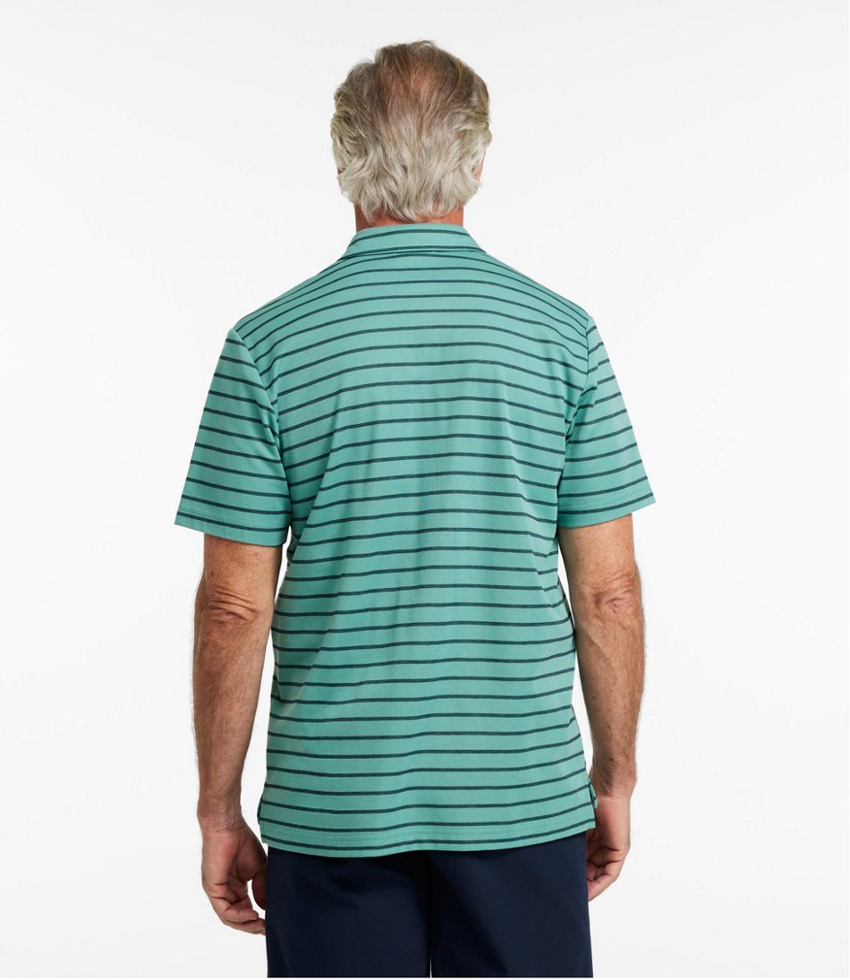 L.L.Bean | Men's Comfort Stretch Performance® Polo, Short-Sleeve, Slightly Fitted, Stripe