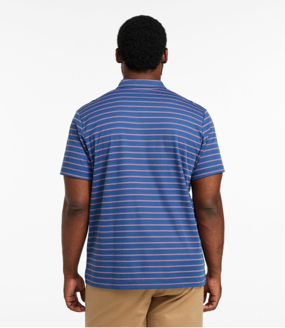 L.L.Bean | Men's Comfort Stretch Performance® Polo, Short-Sleeve, Slightly Fitted, Stripe