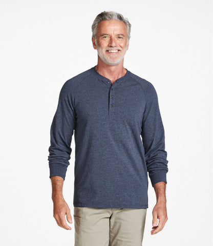 L.L.Bean | Men's Comfort Stretch Pima Tee Shirt, Long-Sleeve Henley
