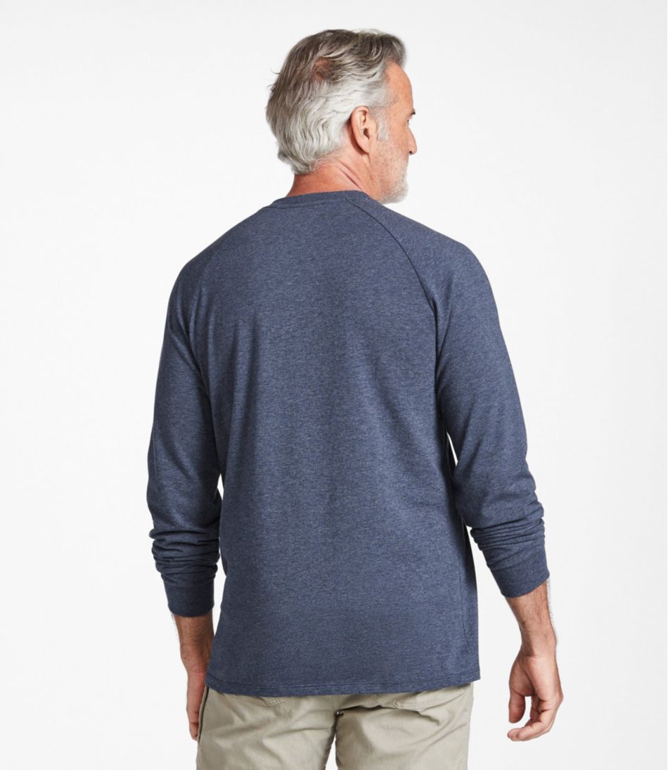 L.L.Bean | Men's Comfort Stretch Pima Tee Shirt, Long-Sleeve Henley