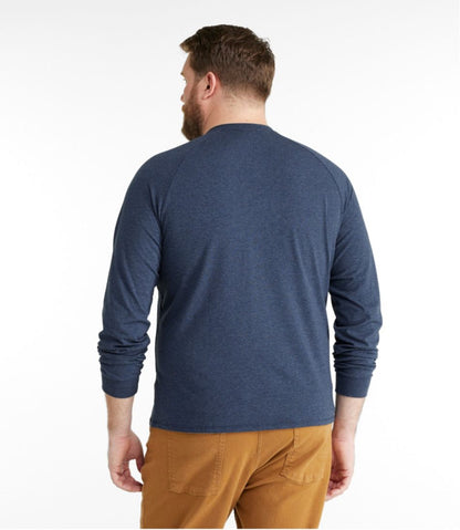 L.L.Bean | Men's Comfort Stretch Pima Tee Shirt, Long-Sleeve Henley