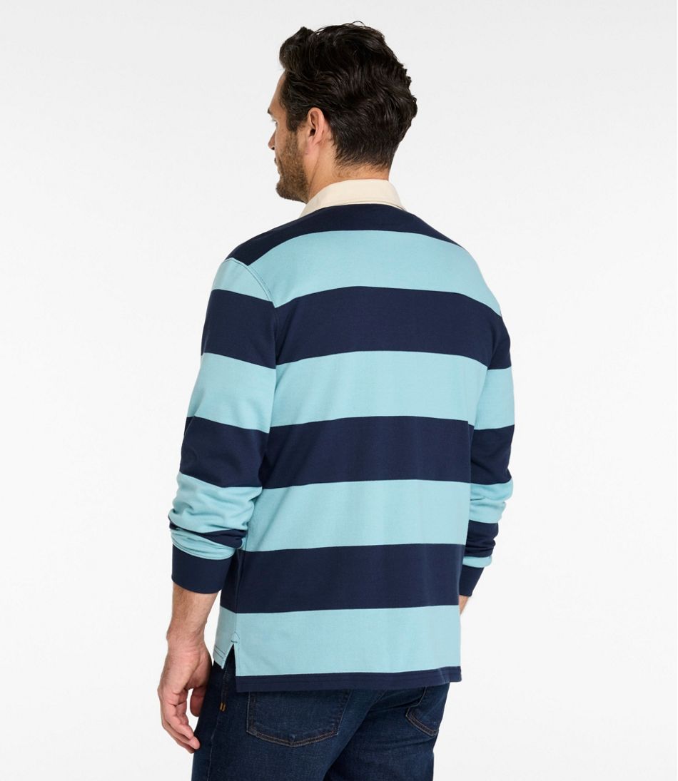 L.L.Bean | Men's Bean's Vintage Soft Rugby, Stripe Embroidered