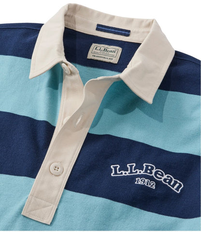 L.L.Bean | Men's Bean's Vintage Soft Rugby, Stripe Embroidered