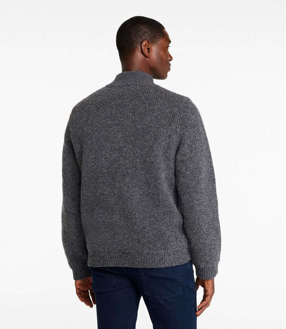 L.L.Bean | Men's L.L.Bean Classic Ragg Wool Sweater, Full-Zip Flannel-Lined