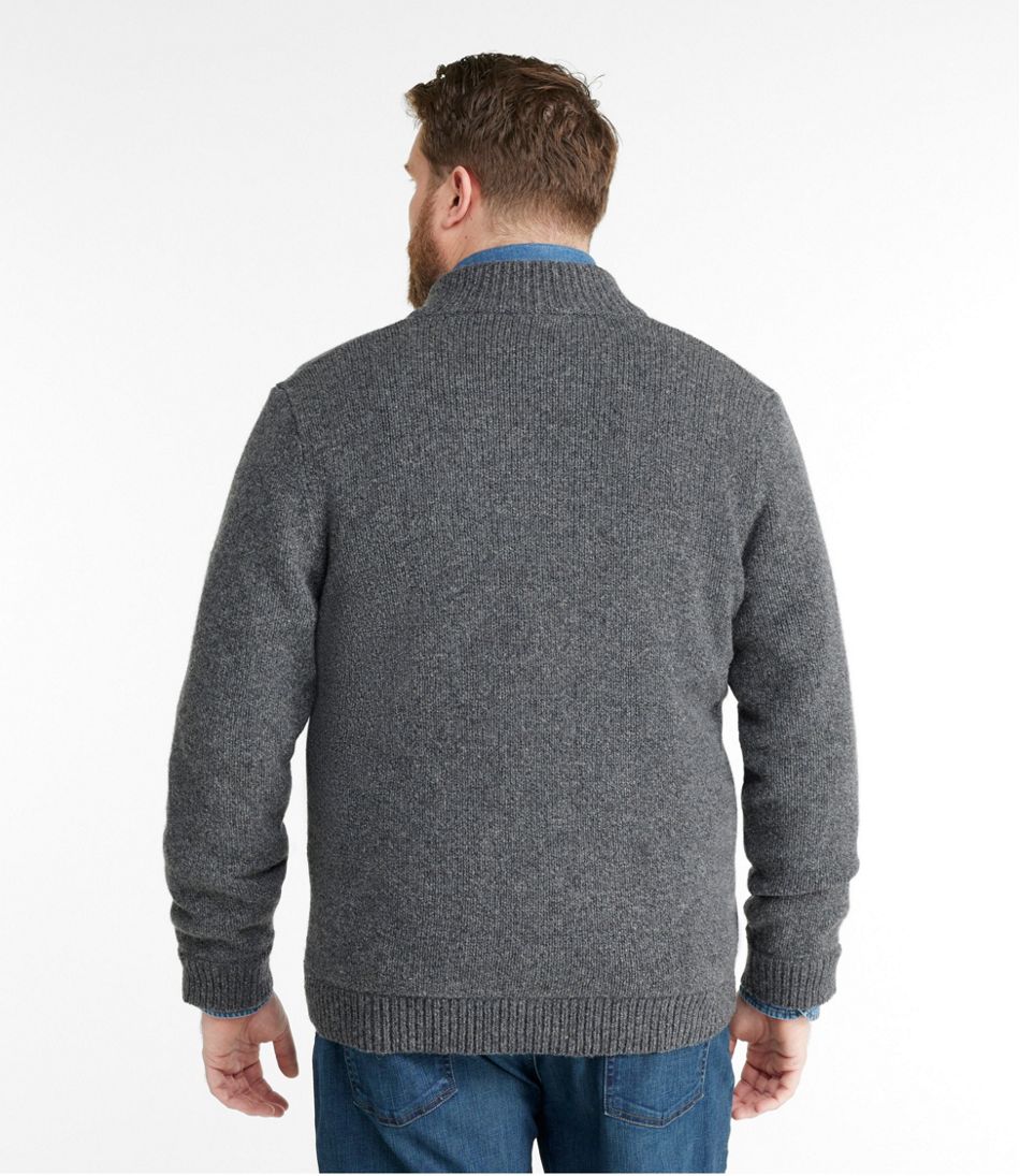 L.L.Bean | Men's L.L.Bean Classic Ragg Wool Sweater, Full-Zip Flannel-Lined