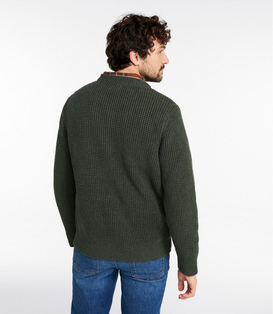 L.L.Bean | Men's L.L.Bean Organic Cotton Waffle Sweater, Henley