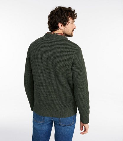 L.L.Bean | Men's L.L.Bean Organic Cotton Waffle Sweater, Henley