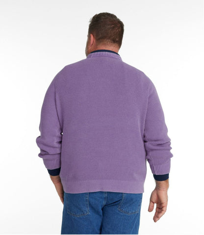 L.L.Bean | Men's Sunwashed Textured Cotton Sweater, Crewneck