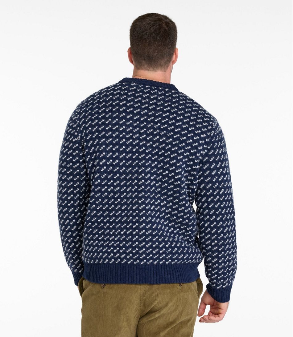 L.L.Bean | Men's Bean's Classic Ragg Wool Sweater, Crewneck, Bird's-Eye