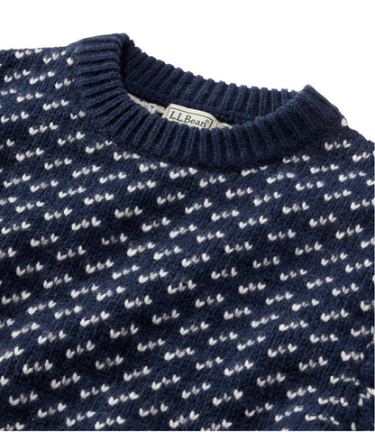 L.L.Bean | Men's Bean's Classic Ragg Wool Sweater, Crewneck, Bird's-Eye