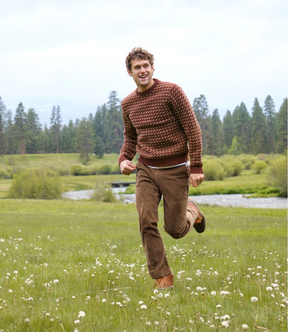 L.L.Bean | Men's Bean's Classic Ragg Wool Sweater, Crewneck, Bird's-Eye