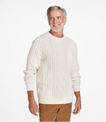 L.L.Bean | Men's Bean's Heritage Soft Cotton Fisherman Sweater, Crewneck