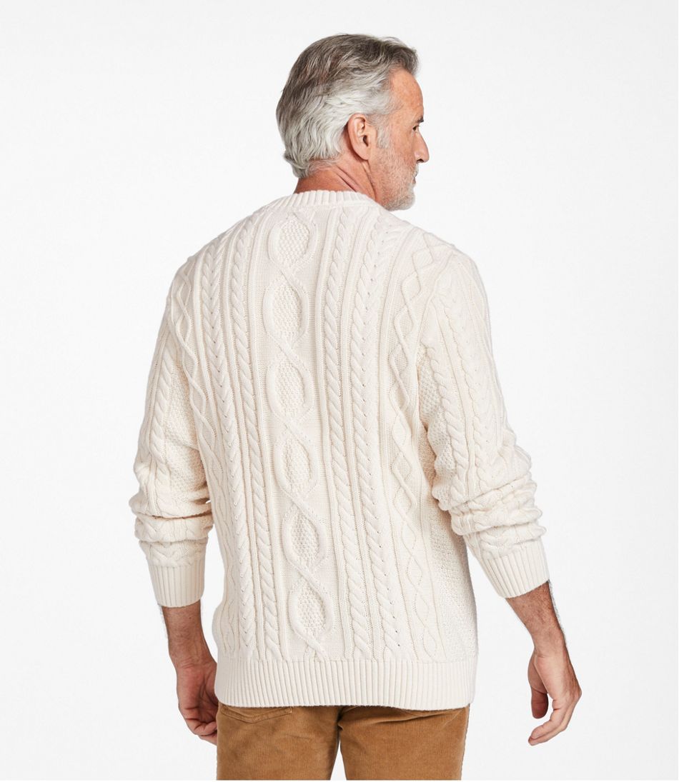 L.L.Bean | Men's Bean's Heritage Soft Cotton Fisherman Sweater, Crewneck