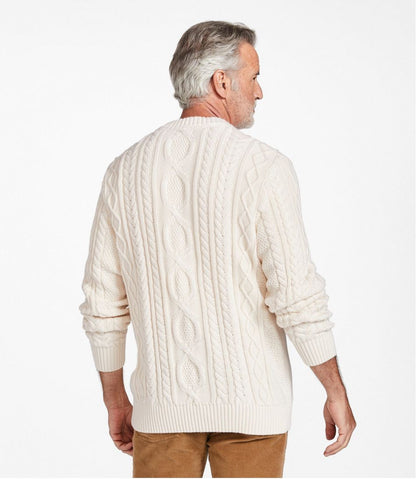 L.L.Bean | Men's Bean's Heritage Soft Cotton Fisherman Sweater, Crewneck