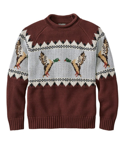 L.L.Bean | Men's Signature Organic Cotton Rollneck Sweater, Fair Isle