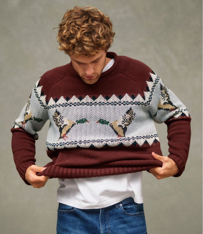 L.L.Bean | Men's Signature Organic Cotton Rollneck Sweater, Fair Isle