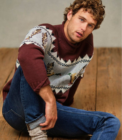 L.L.Bean | Men's Signature Organic Cotton Rollneck Sweater, Fair Isle