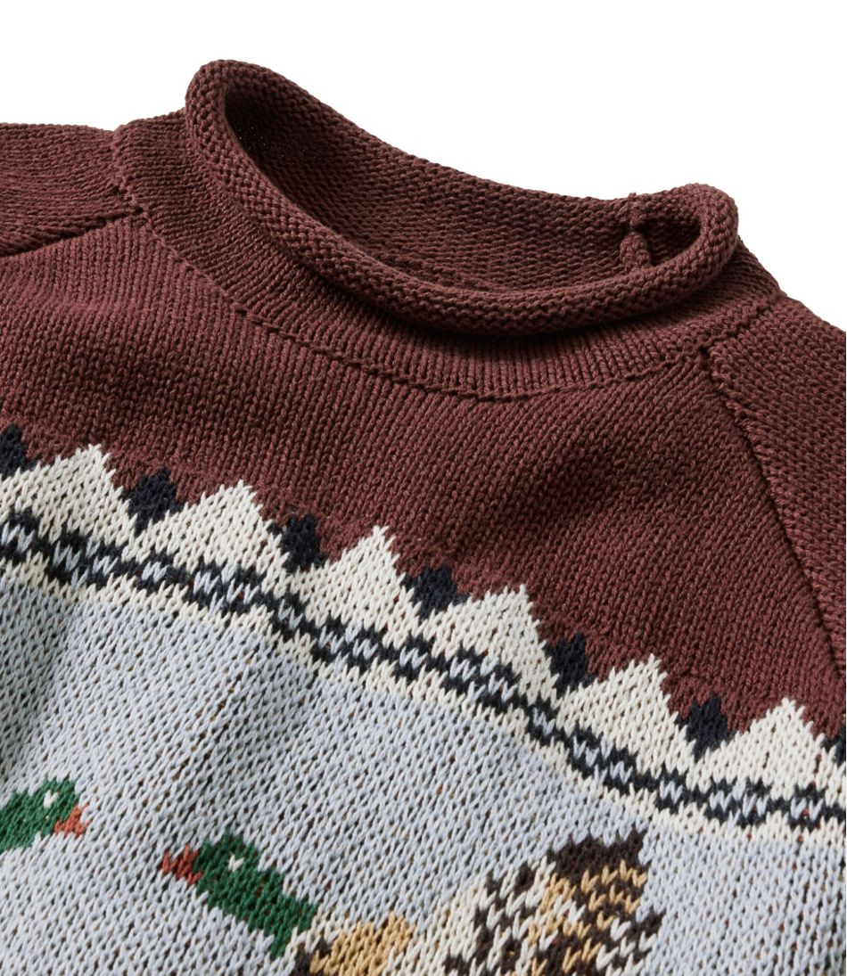 L.L.Bean | Men's Signature Organic Cotton Rollneck Sweater, Fair Isle