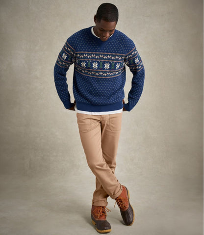 L.L.Bean | Men's Wicked Soft Cotton/Cashmere Sweater, Crewneck, Pattern