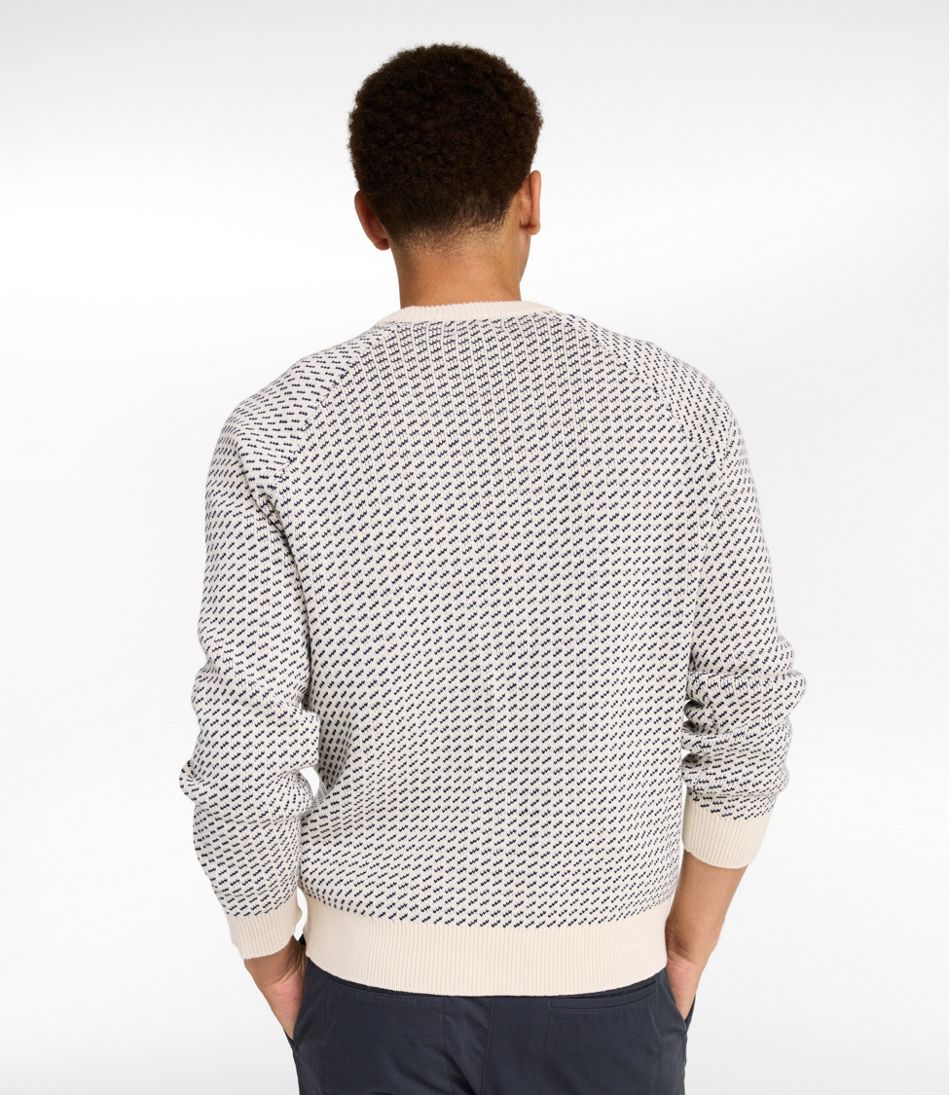 L.L.Bean | Men's Wicked Soft Cotton/Cashmere Sweater, Crewneck, Pattern