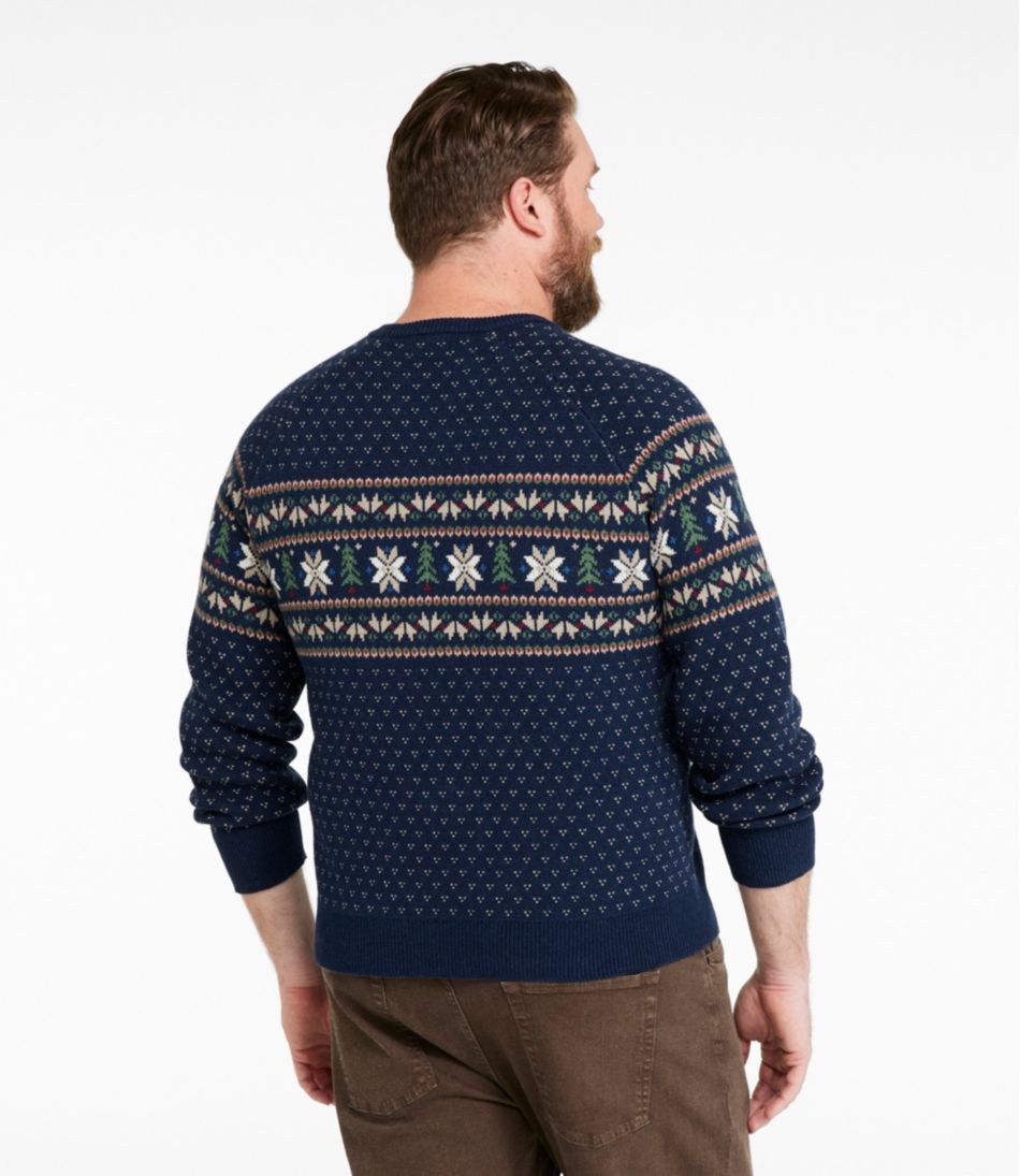 L.L.Bean | Men's Wicked Soft Cotton/Cashmere Sweater, Crewneck, Pattern