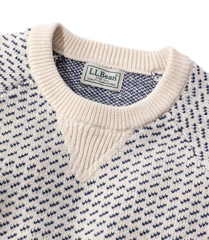 L.L.Bean | Men's Wicked Soft Cotton/Cashmere Sweater, Crewneck, Pattern