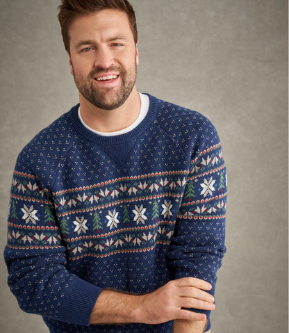 L.L.Bean | Men's Wicked Soft Cotton/Cashmere Sweater, Crewneck, Pattern