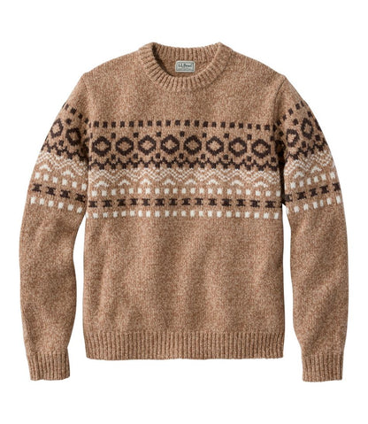 L.L.Bean | Men's Bean's Classic Ragg Wool Sweater, Crewneck, Fair Isle