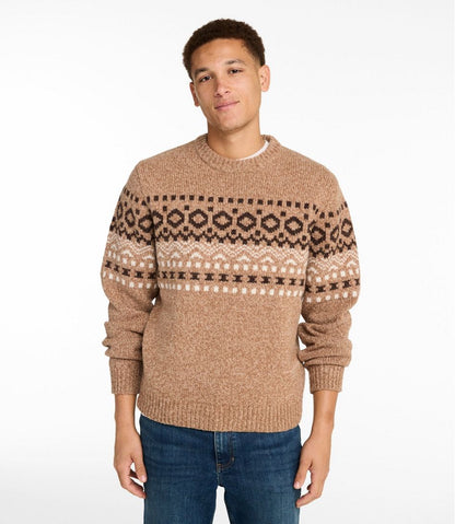 L.L.Bean | Men's Bean's Classic Ragg Wool Sweater, Crewneck, Fair Isle
