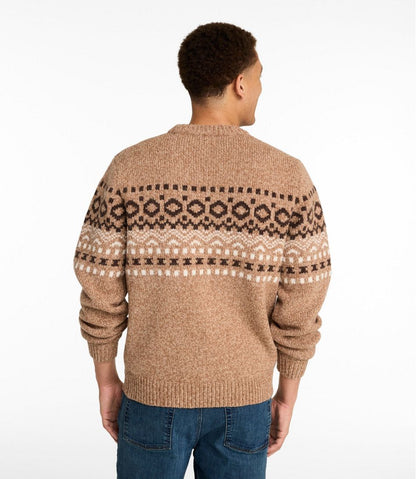 L.L.Bean | Men's Bean's Classic Ragg Wool Sweater, Crewneck, Fair Isle