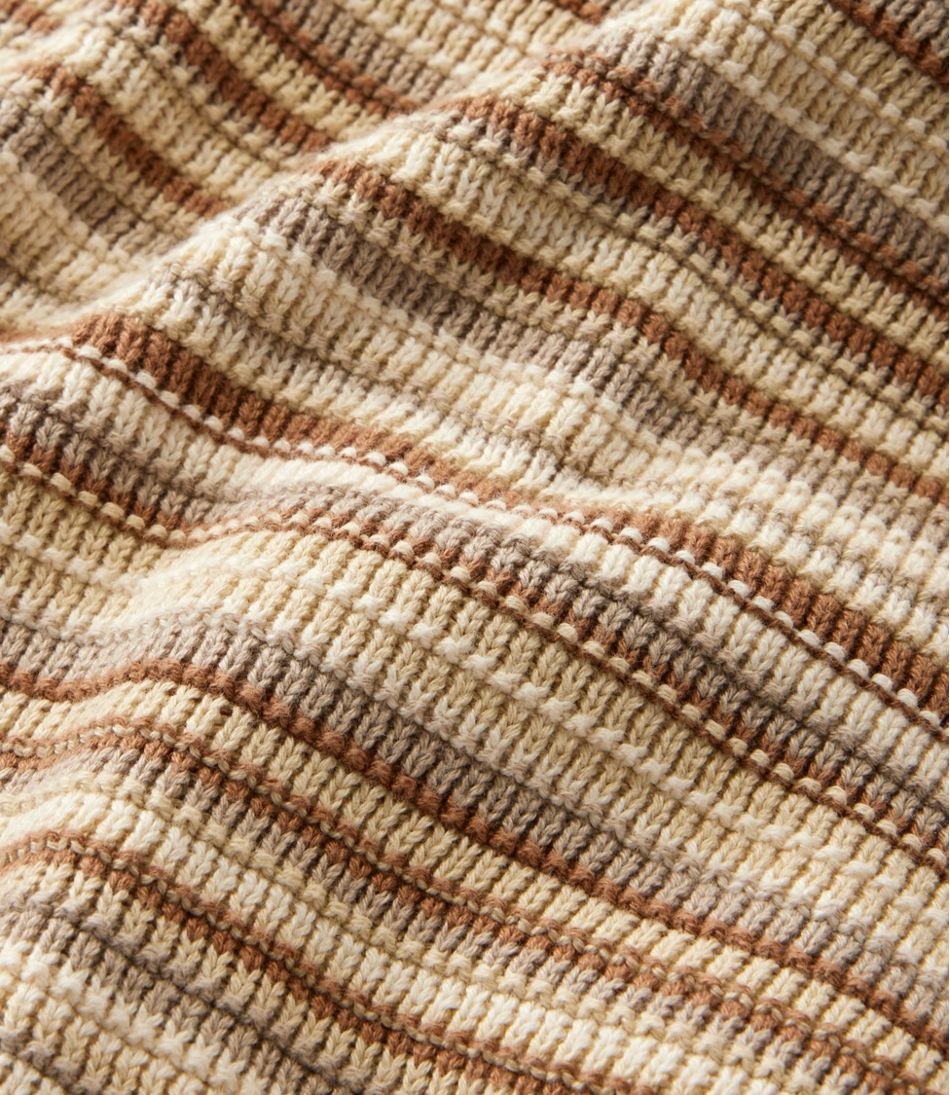 L.L.Bean | Men's Sunwashed Textured Cotton Sweater, Crewneck, Stripe