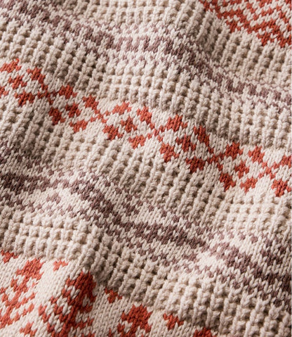 L.L.Bean | Men's L.L.Bean Organic Cotton Waffle Sweater, Crewneck, Fair Isle