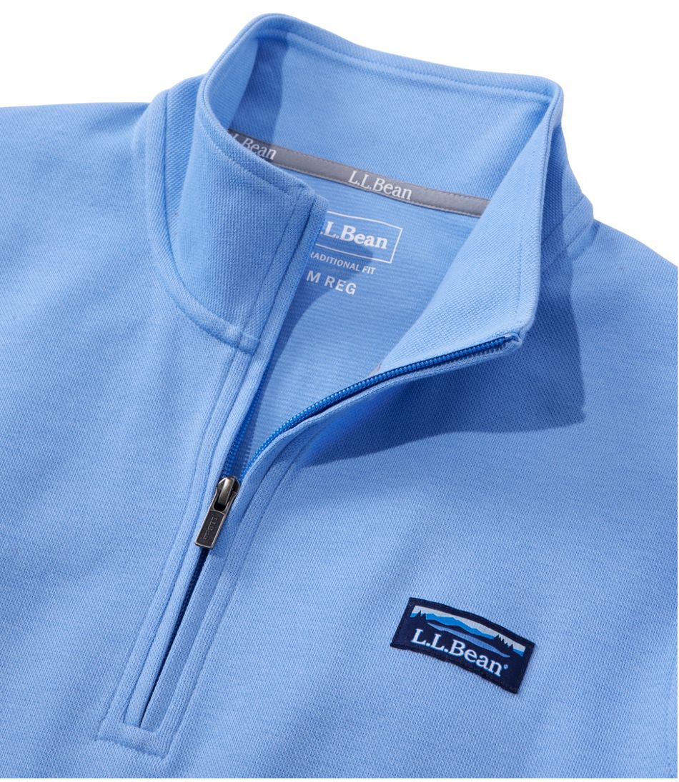 L.L.Bean | Men's Comfort Stretch Performance® Piqué, Quarter-Zip Pullover