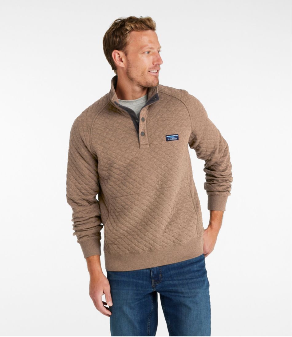 L.L.Bean | Men's Quilted Sweatshirt, Mockneck