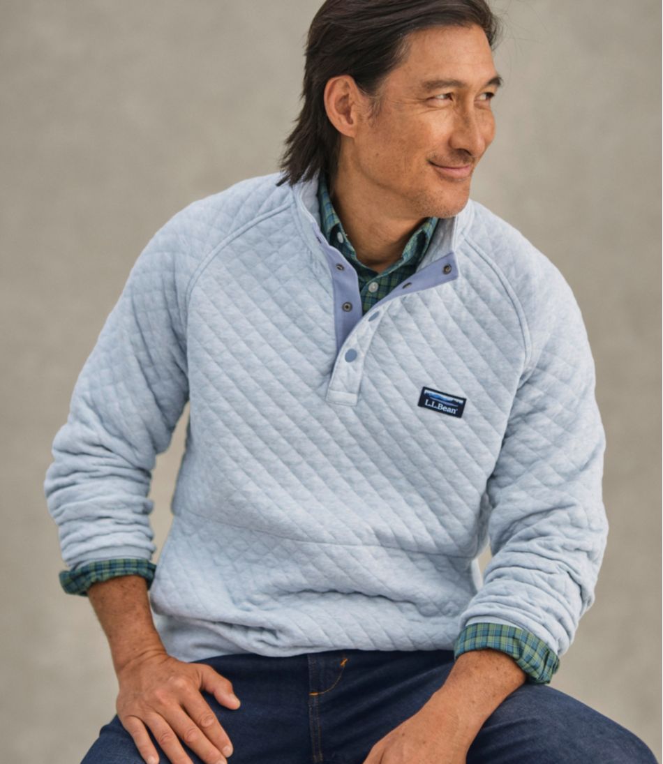 L.L.Bean | Men's Quilted Sweatshirt, Mockneck