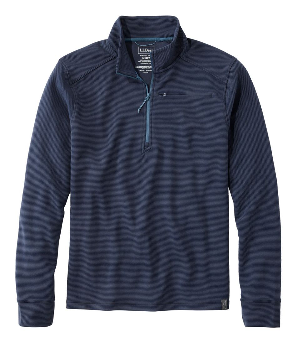 L.L.Bean | Men's VentureStretch Ottoman-Rib Pullover, Quarter-Zip