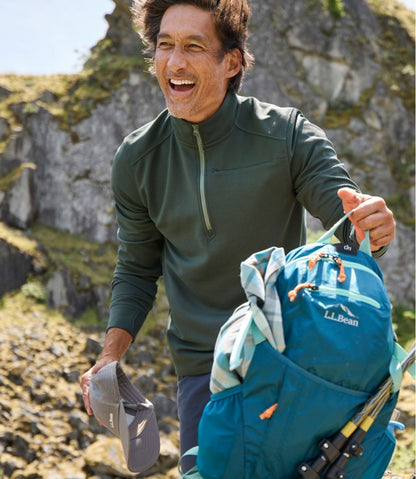 L.L.Bean | Men's VentureStretch Ottoman-Rib Pullover, Quarter-Zip