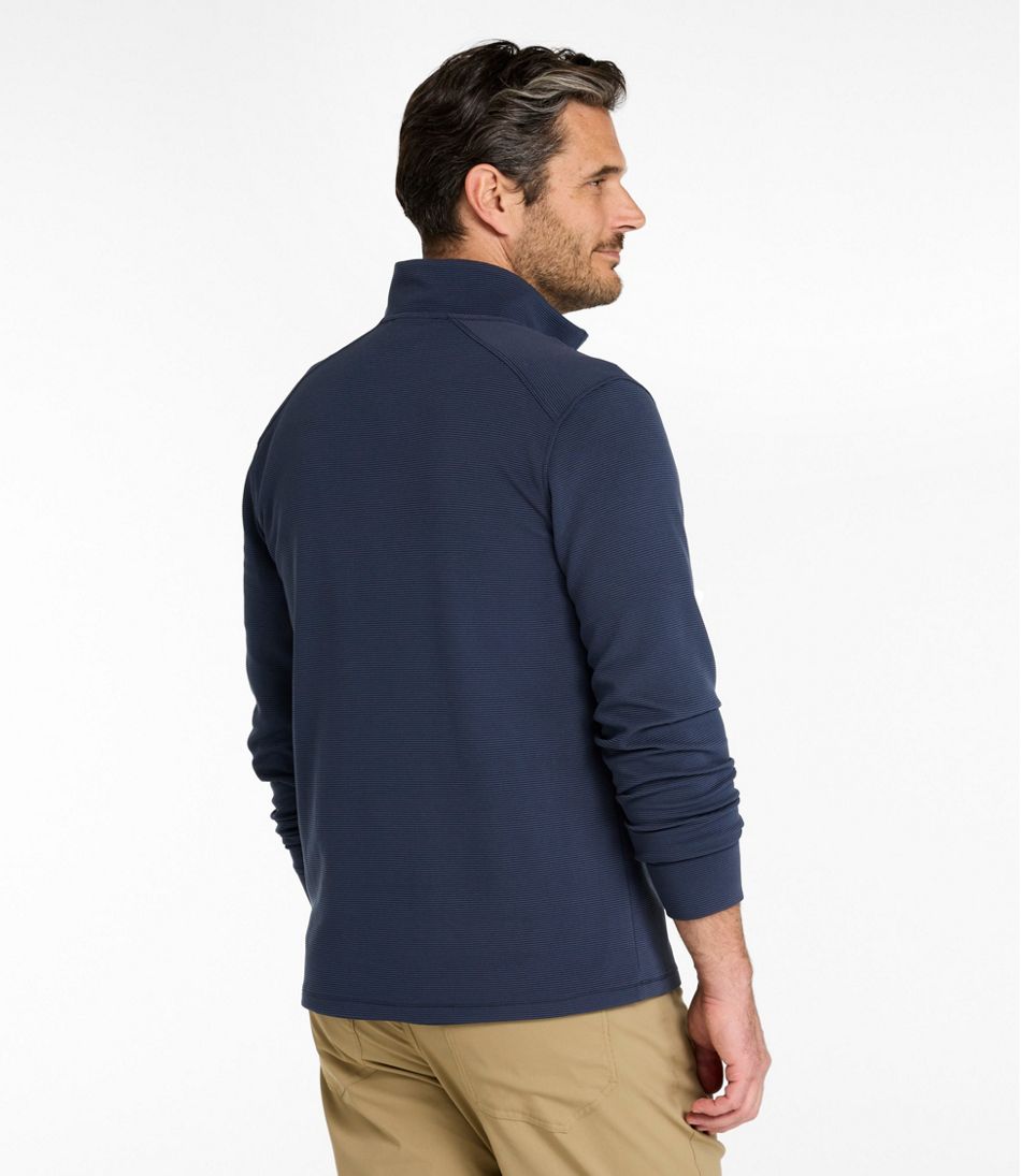 L.L.Bean | Men's VentureStretch Ottoman-Rib Pullover, Quarter-Zip