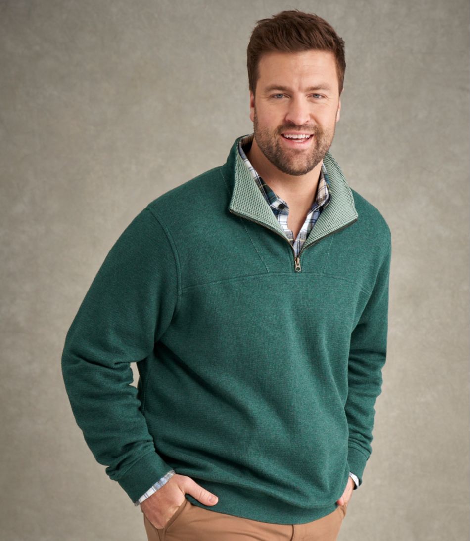 L.L.Bean | Men's All Seasons Textured Sweats, Quarter-Zip