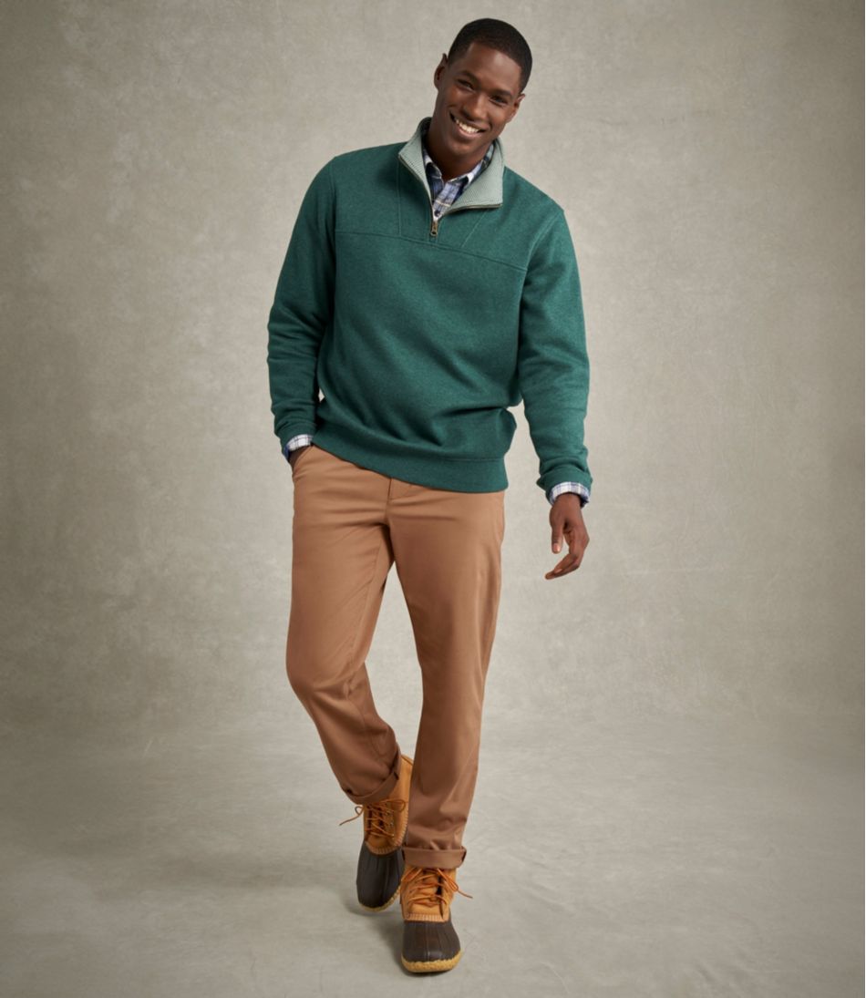 L.L.Bean | Men's All Seasons Textured Sweats, Quarter-Zip